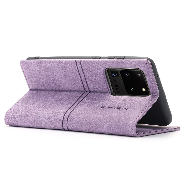 For Samsung Galaxy S20 Ultra Dream Magnetic Suction Business Horizontal Flip PU Leather Case with Holder & Card Slot & Wallet