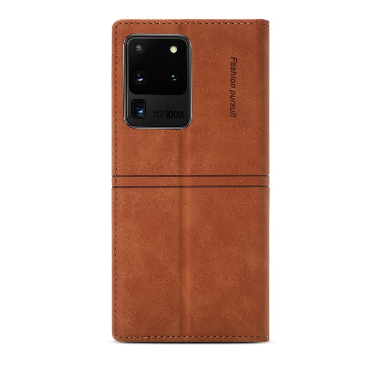 For Samsung Galaxy S20 Ultra Dream Magnetic Suction Business Horizontal Flip PU Leather Case with Holder & Card Slot & Wallet
