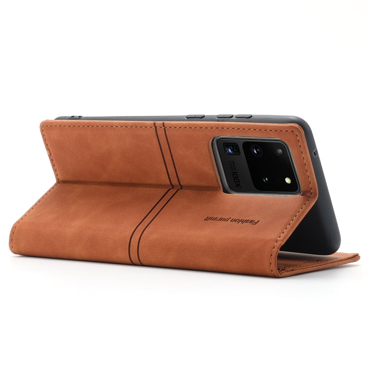 For Samsung Galaxy S20 Ultra Dream Magnetic Suction Business Horizontal Flip PU Leather Case with Holder & Card Slot & Wallet