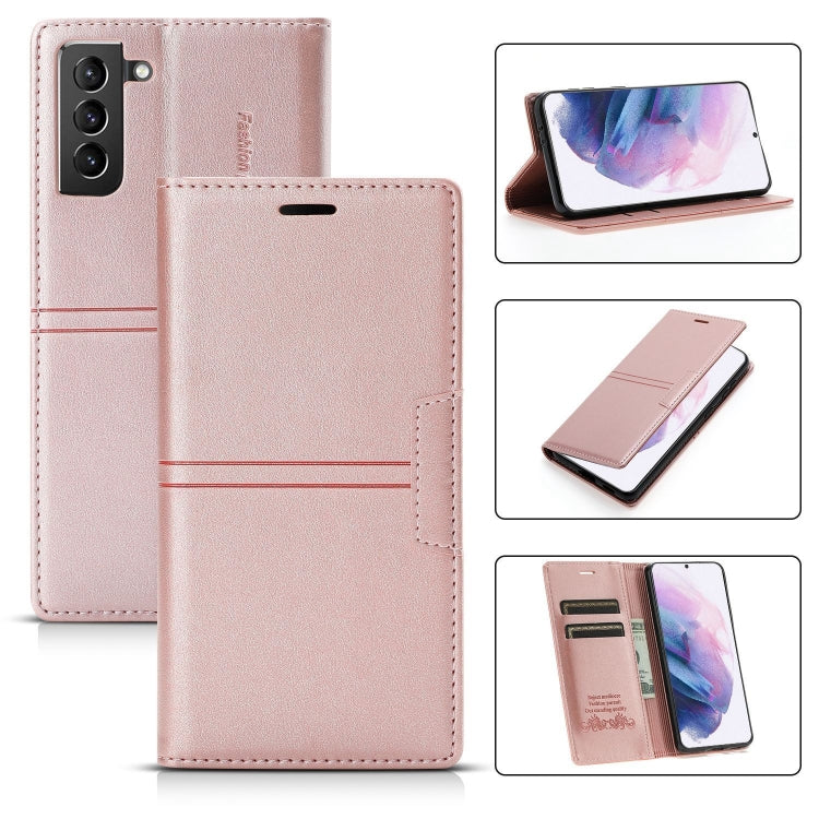 For Samsung Galaxy S21+ 5G Dream Magnetic Suction Business Horizontal Flip PU Leather Case with Holder & Card Slot & Wallet