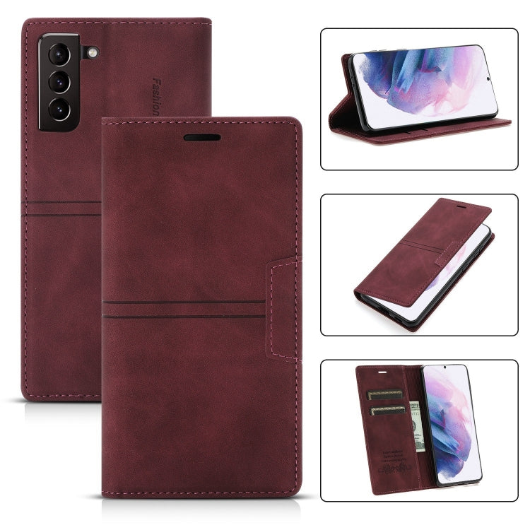 For Samsung Galaxy S21+ 5G Dream Magnetic Suction Business Horizontal Flip PU Leather Case with Holder & Card Slot & Wallet