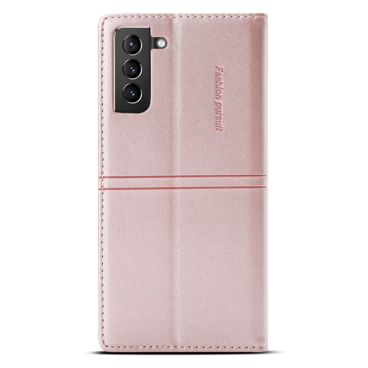 For Samsung Galaxy S21 FE 5G Dream Magnetic Suction Business Horizontal Flip PU Leather Case with Holder & Card Slot & Wallet