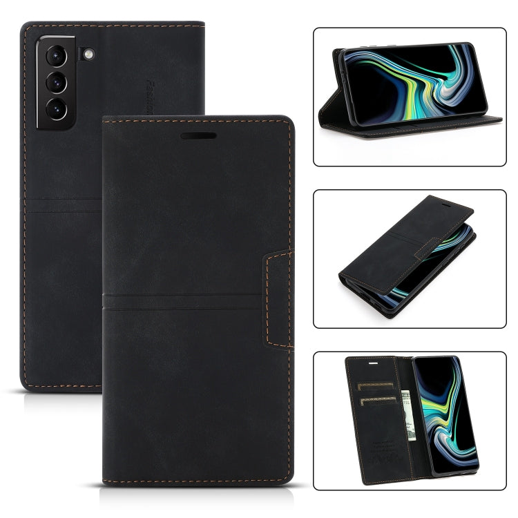 For Samsung Galaxy S21 FE 5G Dream Magnetic Suction Business Horizontal Flip PU Leather Case with Holder & Card Slot & Wallet