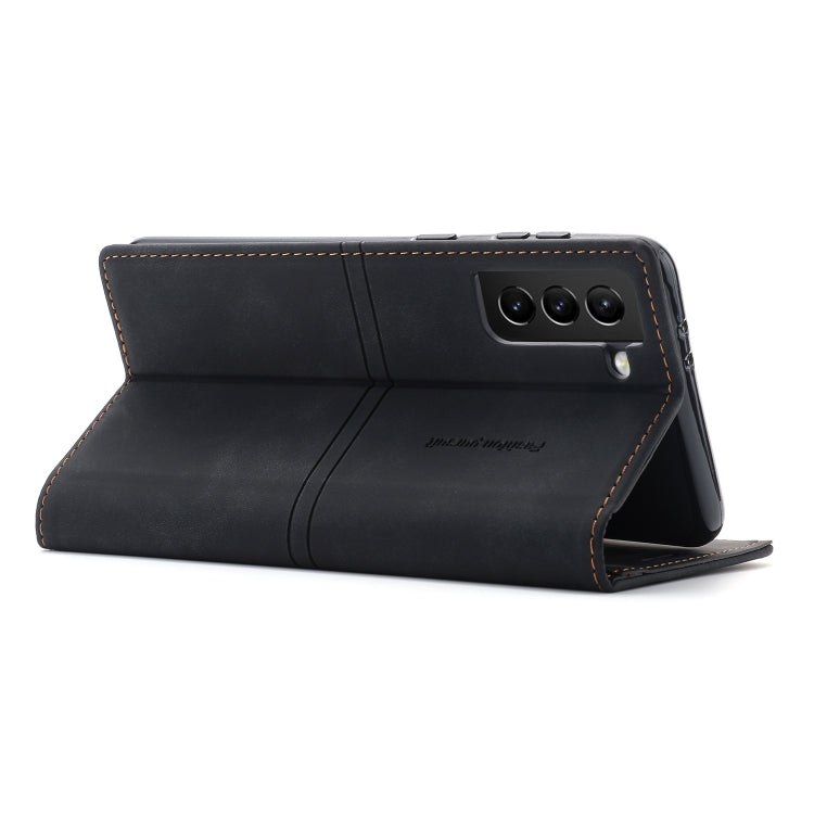 For Samsung Galaxy S21 FE 5G Dream Magnetic Suction Business Horizontal Flip PU Leather Case with Holder & Card Slot & Wallet
