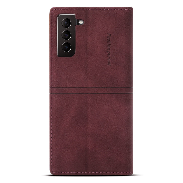 For Samsung Galaxy S21 FE 5G Dream Magnetic Suction Business Horizontal Flip PU Leather Case with Holder & Card Slot & Wallet