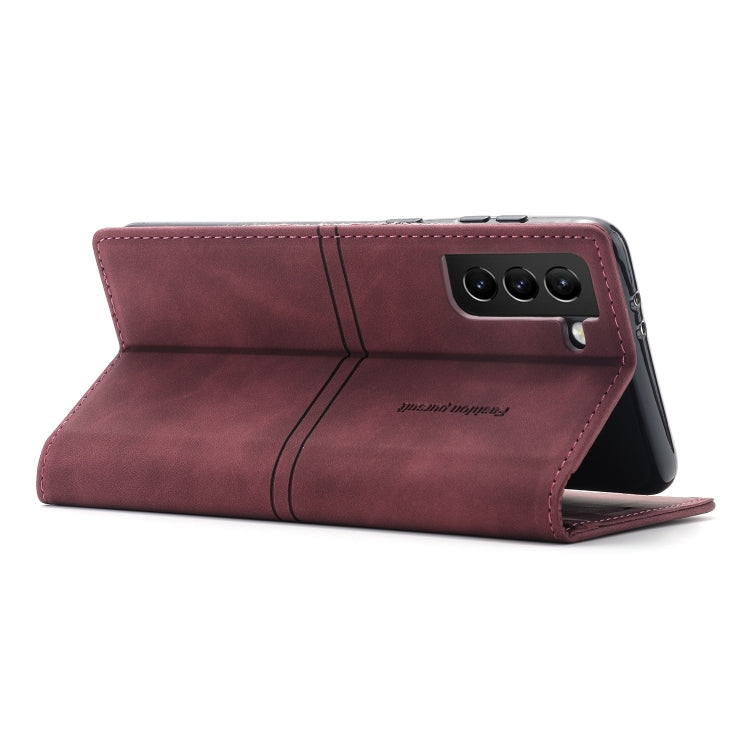 For Samsung Galaxy S21 FE 5G Dream Magnetic Suction Business Horizontal Flip PU Leather Case with Holder & Card Slot & Wallet