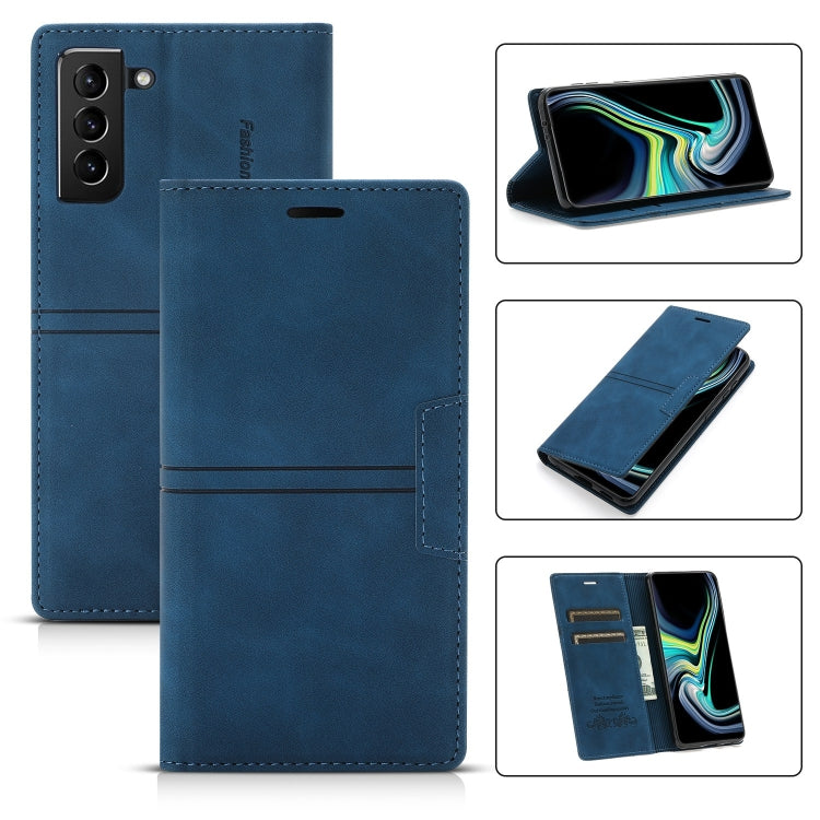 For Samsung Galaxy S21 FE 5G Dream Magnetic Suction Business Horizontal Flip PU Leather Case with Holder & Card Slot & Wallet