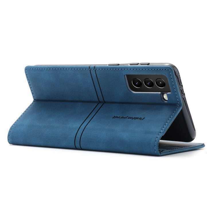 For Samsung Galaxy S21 FE 5G Dream Magnetic Suction Business Horizontal Flip PU Leather Case with Holder & Card Slot & Wallet
