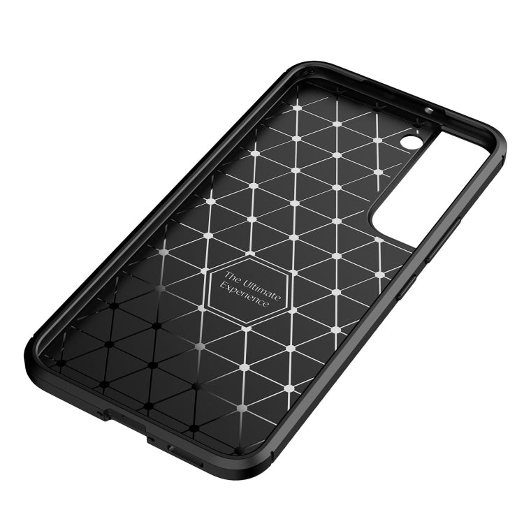 For Samsung Galaxy S22 Carbon Fiber Texture Shockproof TPU Case