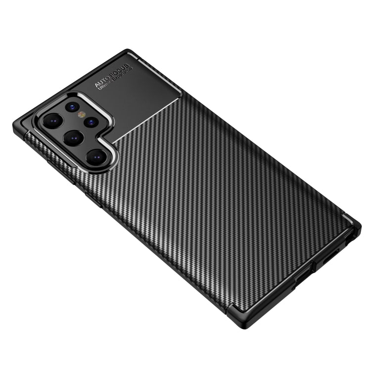 For Samsung Galaxy S22 Ultra Carbon Fiber Texture Shockproof TPU Case