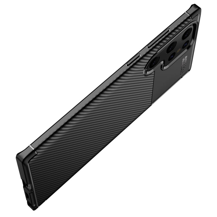 For Samsung Galaxy S22 Ultra Carbon Fiber Texture Shockproof TPU Case