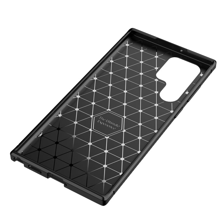 For Samsung Galaxy S22 Ultra Carbon Fiber Texture Shockproof TPU Case