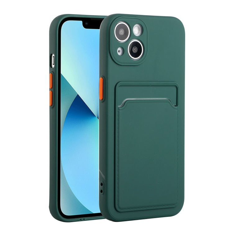 For iPhone 13 Card Slot Design Shockproof TPU Protective Case