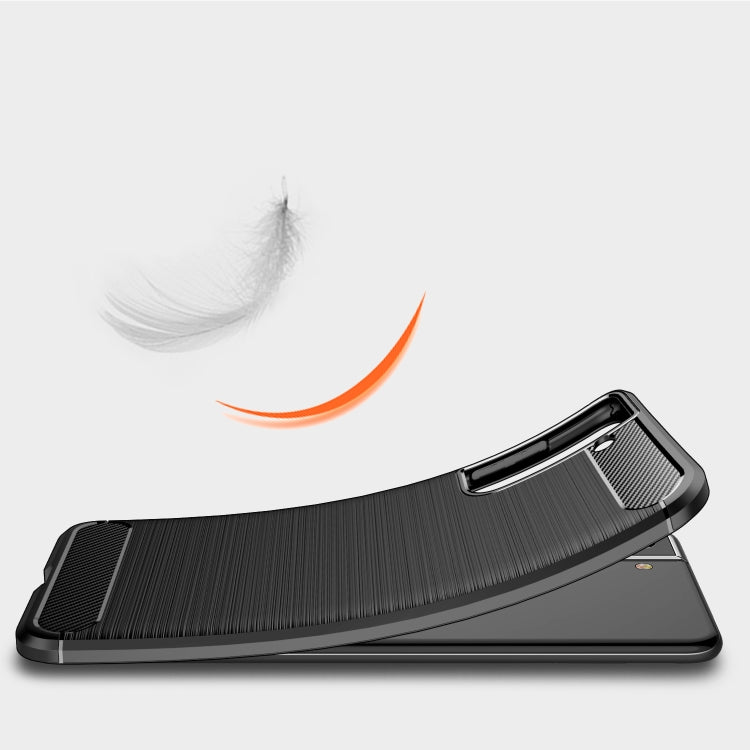 For Samsung Galaxy S22+ 5G Brushed Texture Carbon Fiber TPU Case