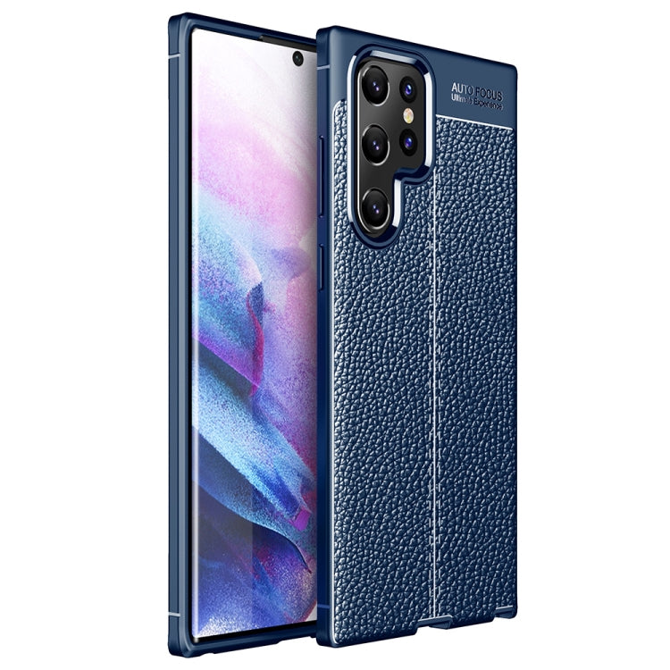 For Samsung Galaxy S22 Ultra Litchi Texture TPU Shockproof Case