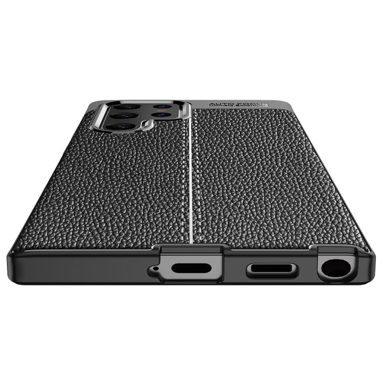 For Samsung Galaxy S22 Ultra Litchi Texture TPU Shockproof Case