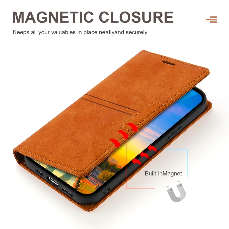 For iPhone 13 mini Dream Magnetic Suction Business Horizontal Flip PU Leather Case with Holder & Card Slot & Wallet
