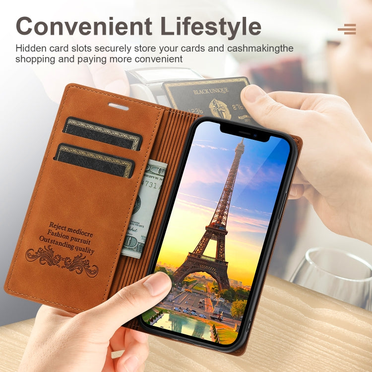 For iPhone 13 mini Dream Magnetic Suction Business Horizontal Flip PU Leather Case with Holder & Card Slot & Wallet