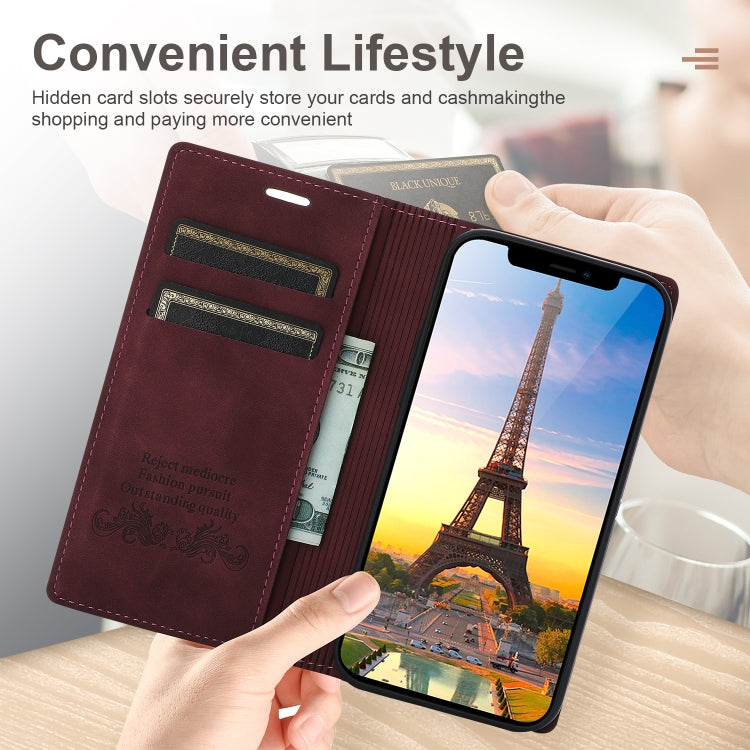 For iPhone 13 Pro Max Dream Magnetic Suction Business Horizontal Flip PU Leather Case with Holder & Card Slot & Wallet