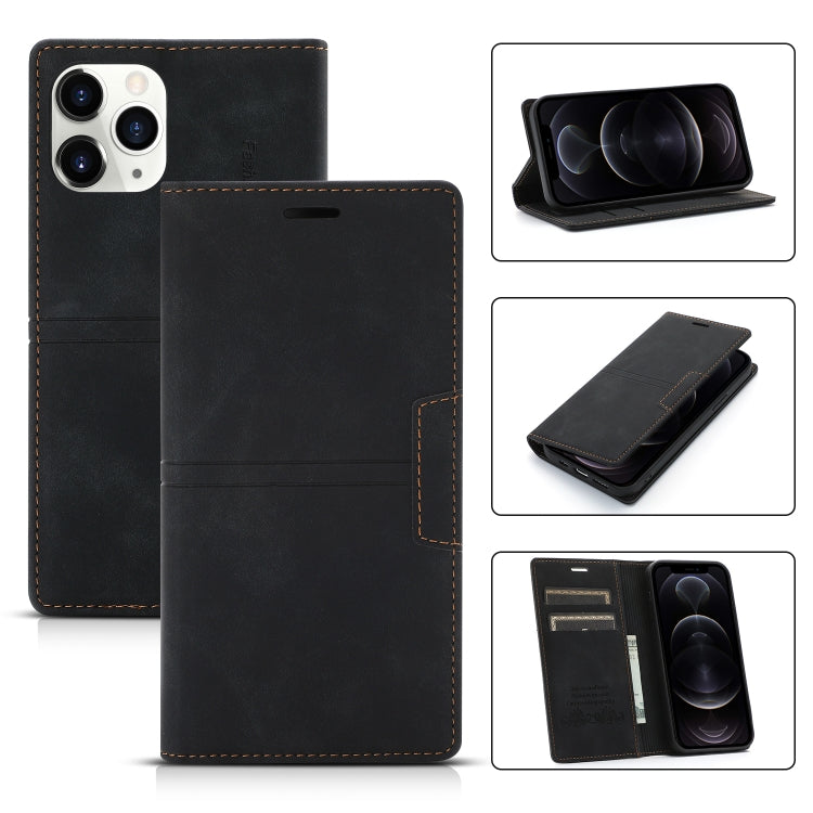 For iPhone 12 / 12 Pro Dream Magnetic Suction Business Horizontal Flip PU Leather Case with Holder & Card Slot & Wallet