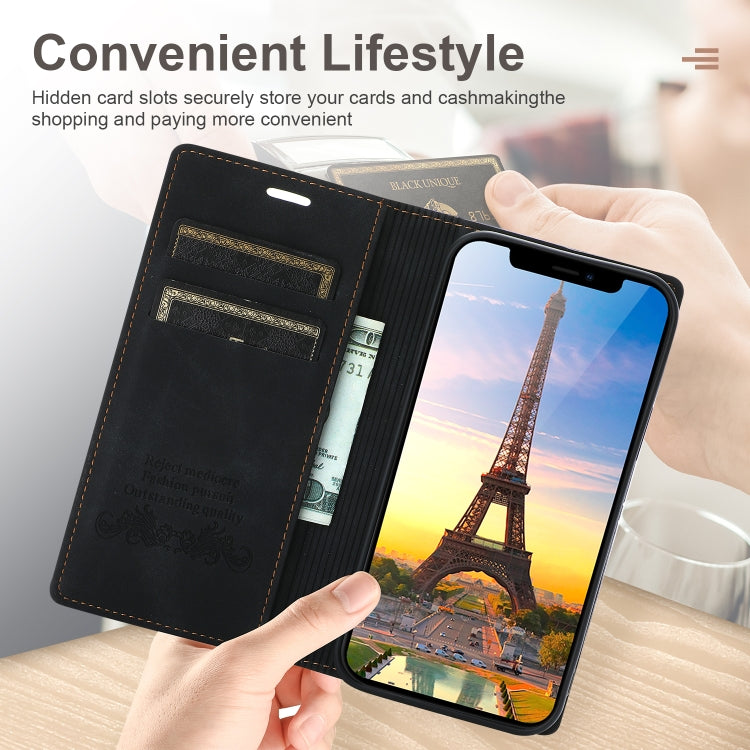 For iPhone 12 Pro Max Dream Magnetic Suction Business Horizontal Flip PU Leather Case with Holder & Card Slot & Wallet