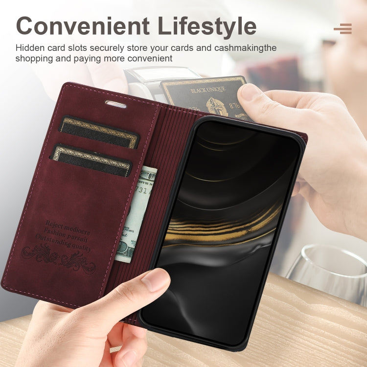 For iPhone X / XS Dream Magnetic Suction Business Horizontal Flip PU Leather Case with Holder & Card Slot & Wallet
