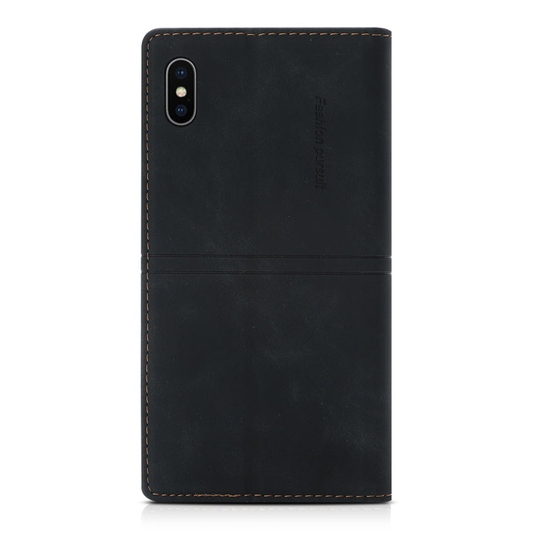 For iPhone X / XS Dream Magnetic Suction Business Horizontal Flip PU Leather Case with Holder & Card Slot & Wallet