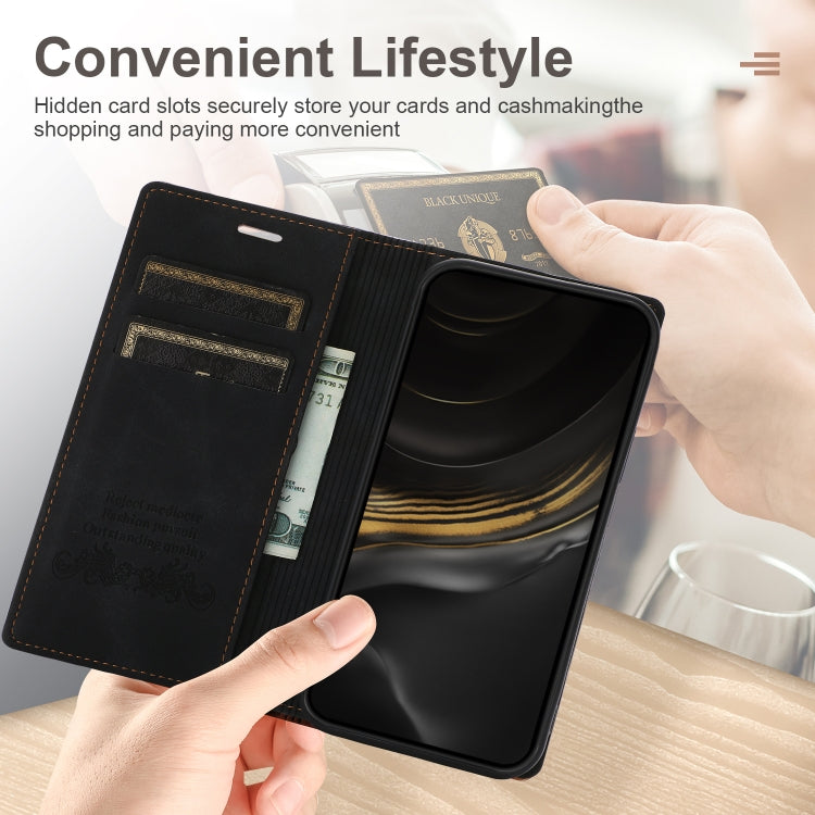 For iPhone X / XS Dream Magnetic Suction Business Horizontal Flip PU Leather Case with Holder & Card Slot & Wallet