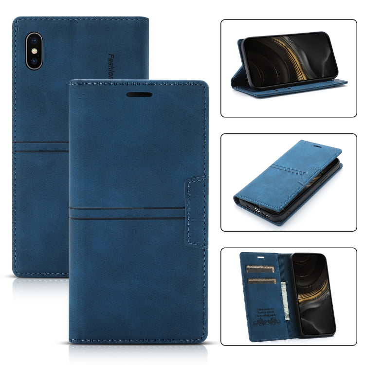 For iPhone X / XS Dream Magnetic Suction Business Horizontal Flip PU Leather Case with Holder & Card Slot & Wallet