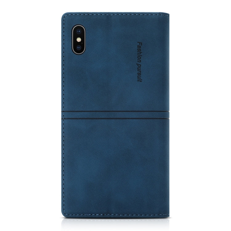 For iPhone X / XS Dream Magnetic Suction Business Horizontal Flip PU Leather Case with Holder & Card Slot & Wallet