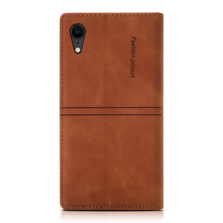 For iPhone XR Dream Magnetic Suction Business Horizontal Flip PU Leather Case with Holder & Card Slot & Wallet