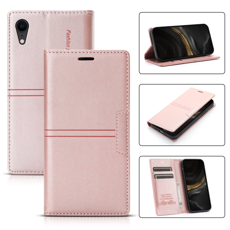 For iPhone XR Dream Magnetic Suction Business Horizontal Flip PU Leather Case with Holder & Card Slot & Wallet