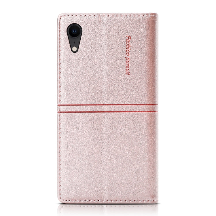 For iPhone XR Dream Magnetic Suction Business Horizontal Flip PU Leather Case with Holder & Card Slot & Wallet
