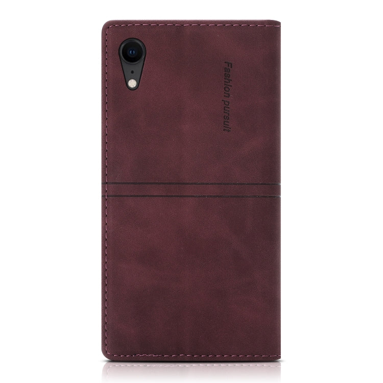 For iPhone XR Dream Magnetic Suction Business Horizontal Flip PU Leather Case with Holder & Card Slot & Wallet
