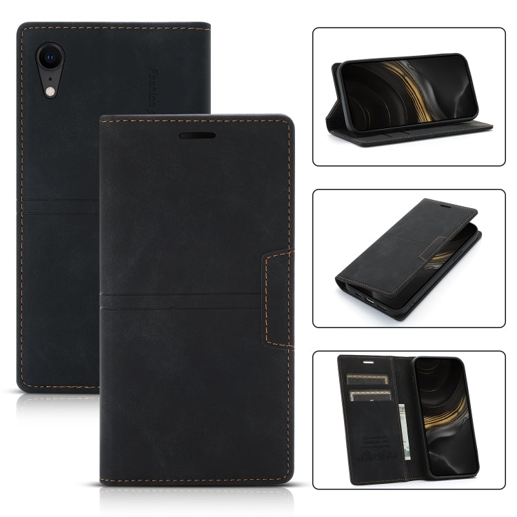 For iPhone XR Dream Magnetic Suction Business Horizontal Flip PU Leather Case with Holder & Card Slot & Wallet