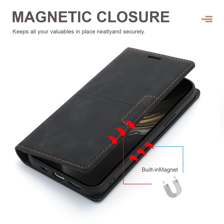 For iPhone XR Dream Magnetic Suction Business Horizontal Flip PU Leather Case with Holder & Card Slot & Wallet