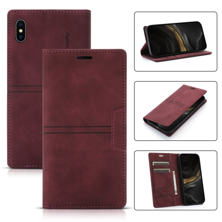For iPhone XS Max Dream Magnetic Suction Business Horizontal Flip PU Leather Case with Holder & Card Slot & Wallet