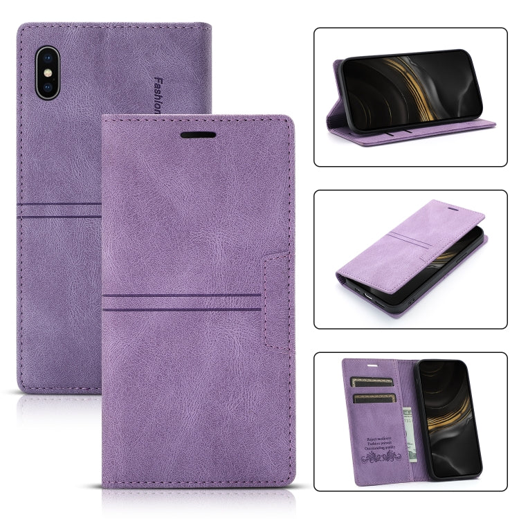 For iPhone XS Max Dream Magnetic Suction Business Horizontal Flip PU Leather Case with Holder & Card Slot & Wallet