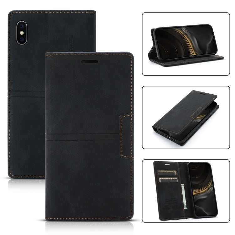 For iPhone XS Max Dream Magnetic Suction Business Horizontal Flip PU Leather Case with Holder & Card Slot & Wallet