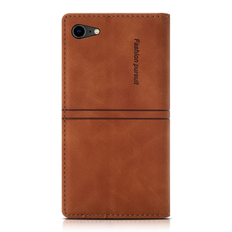 For iPhone SE 2022 / SE 2020 / 8 / 7 Dream Magnetic Suction Business Horizontal Flip PU Leather Case with Holder & Card Slot & Wallet