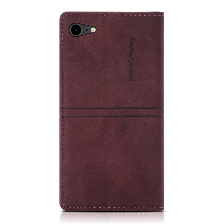 For iPhone SE 2022 / SE 2020 / 8 / 7 Dream Magnetic Suction Business Horizontal Flip PU Leather Case with Holder & Card Slot & Wallet