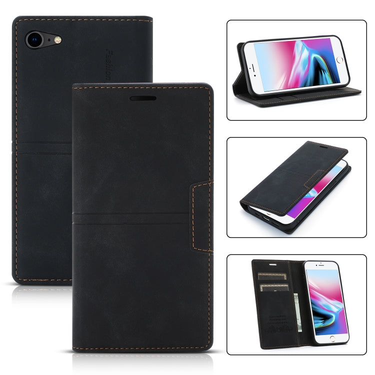 For iPhone SE 2022 / SE 2020 / 8 / 7 Dream Magnetic Suction Business Horizontal Flip PU Leather Case with Holder & Card Slot & Wallet