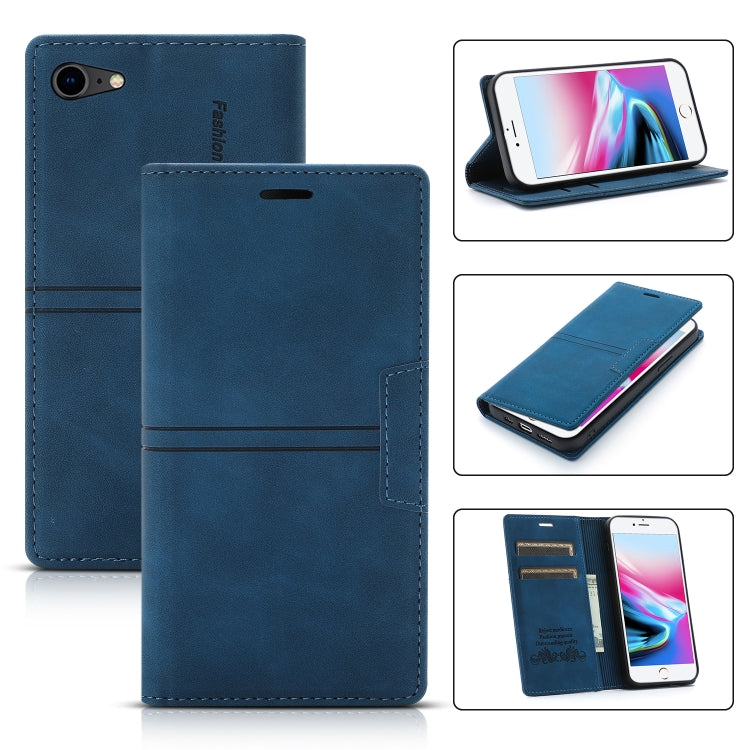 For iPhone SE 2022 / SE 2020 / 8 / 7 Dream Magnetic Suction Business Horizontal Flip PU Leather Case with Holder & Card Slot & Wallet