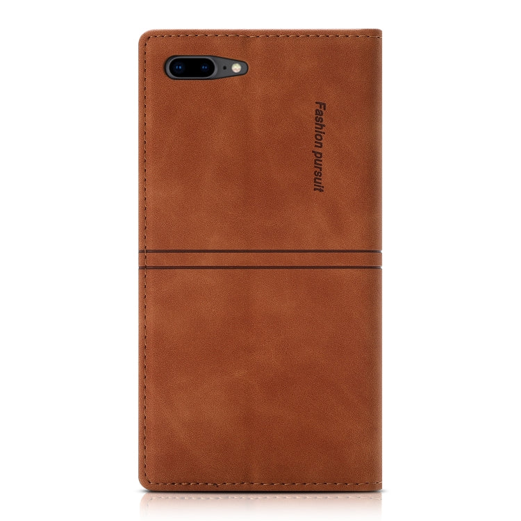 Dream Magnetic Suction Business Horizontal Flip PU Leather Case with Holder & Card Slot & Wallet For iPhone 8 Plus / 7 Plus