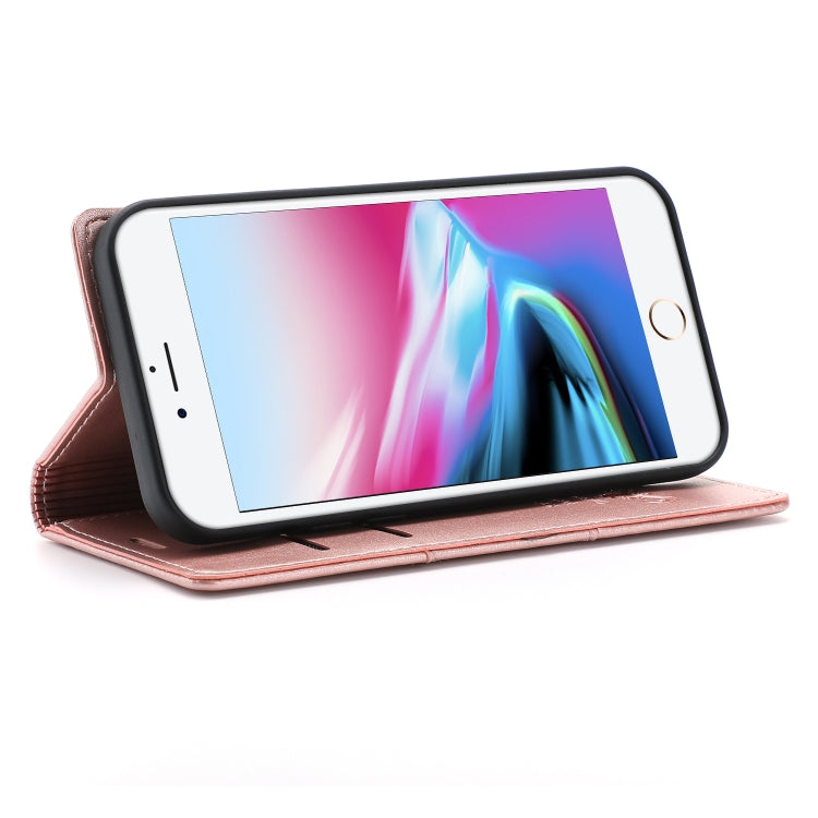 Dream Magnetic Suction Business Horizontal Flip PU Leather Case with Holder & Card Slot & Wallet For iPhone 8 Plus / 7 Plus