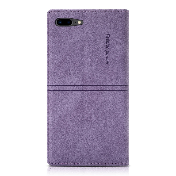 Dream Magnetic Suction Business Horizontal Flip PU Leather Case with Holder & Card Slot & Wallet For iPhone 8 Plus / 7 Plus