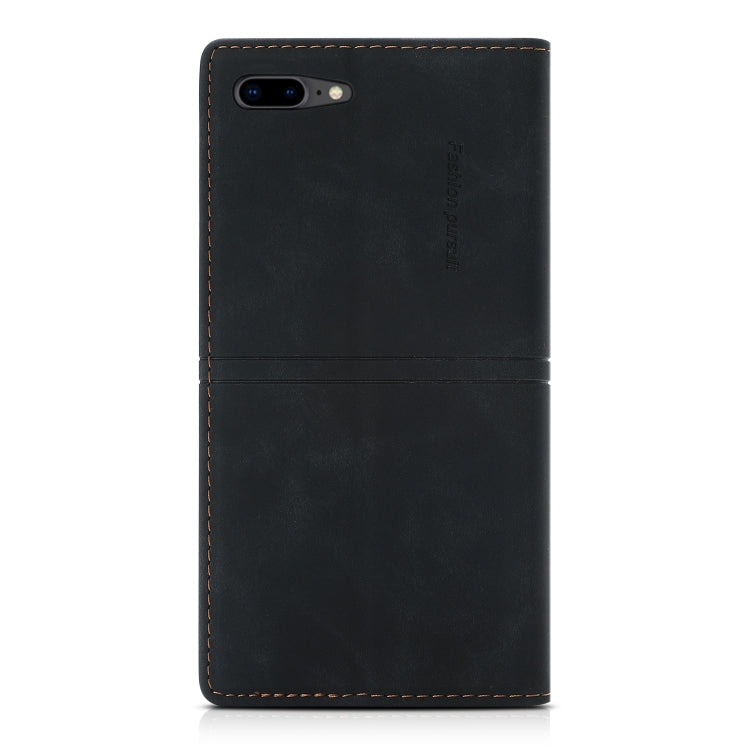 Dream Magnetic Suction Business Horizontal Flip PU Leather Case with Holder & Card Slot & Wallet For iPhone 8 Plus / 7 Plus