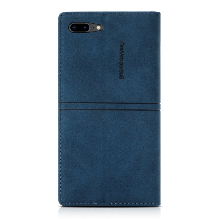 Dream Magnetic Suction Business Horizontal Flip PU Leather Case with Holder & Card Slot & Wallet For iPhone 8 Plus / 7 Plus