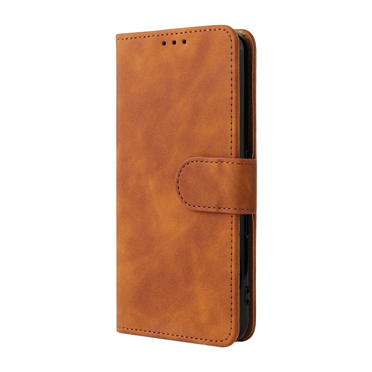 For Fujitsu Arrows WE Solid Color Skin Feel Magnetic Buckle Horizontal Flip Calf Texture PU Leather Case with Holder & Card Slots & Wallet