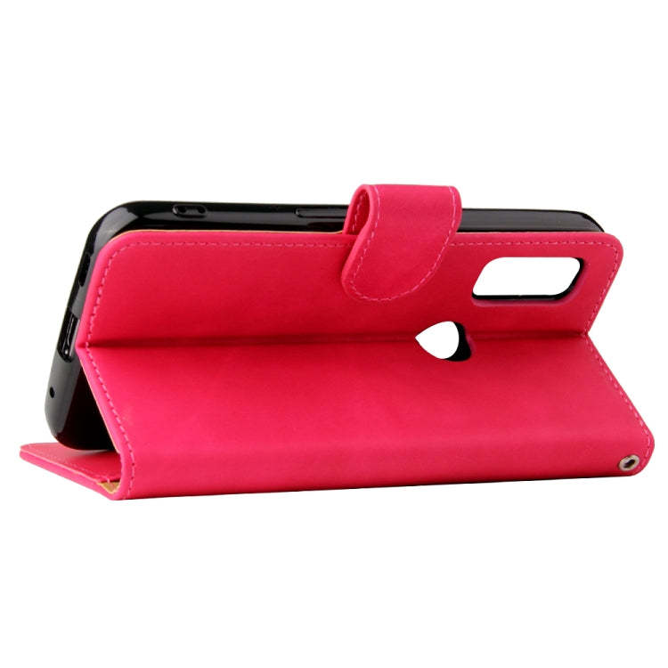 For Fujitsu Arrows WE Solid Color Skin Feel Magnetic Buckle Horizontal Flip Calf Texture PU Leather Case with Holder & Card Slots & Wallet